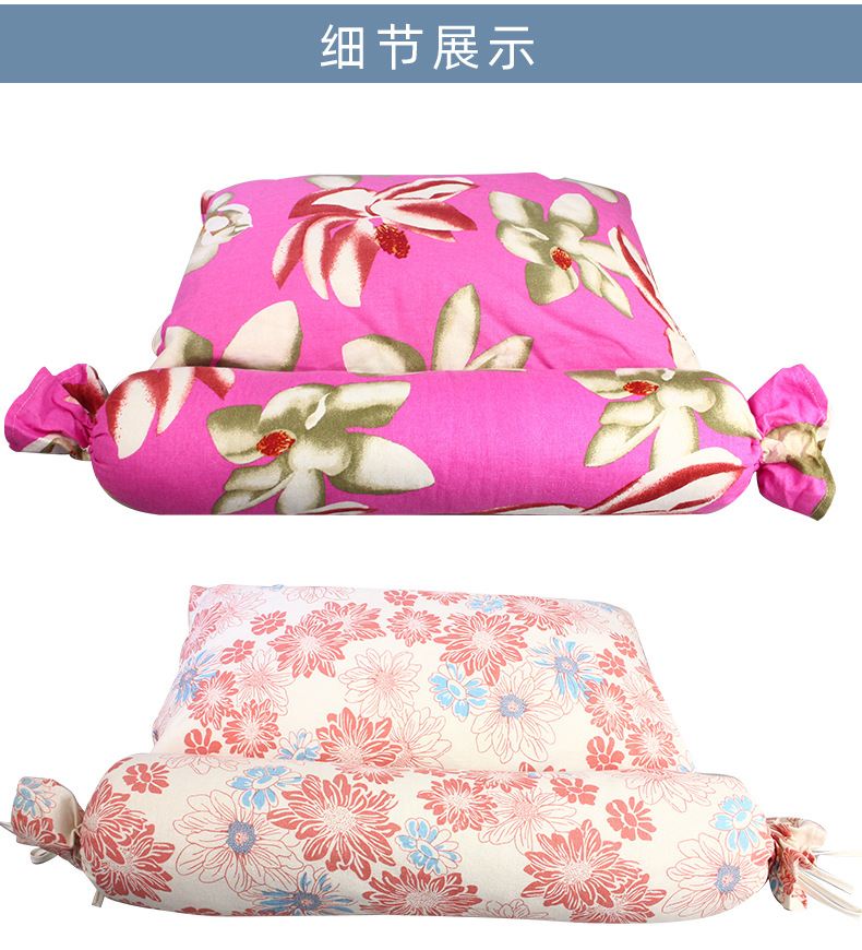 南阳厂家直销网供批发艾绒枕芯全棉面料安睡枕会销礼品枕诚招代理