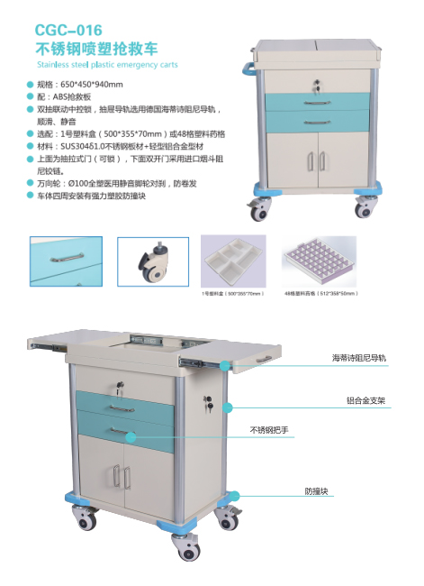CGC-016不銹鋼噴塑搶救車