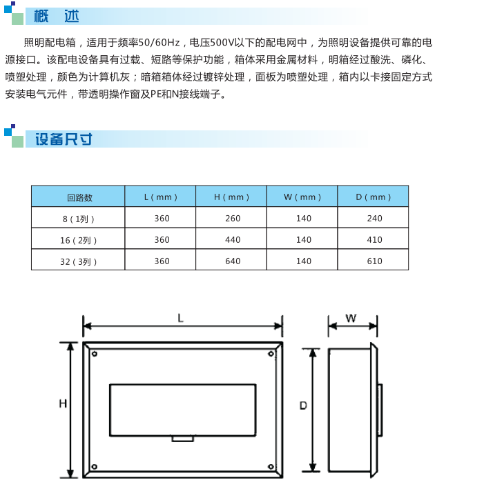 照明配电箱