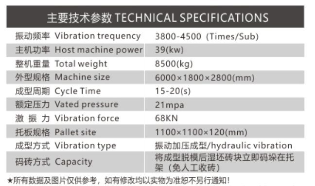 免托板全自动混凝土砌块成型机