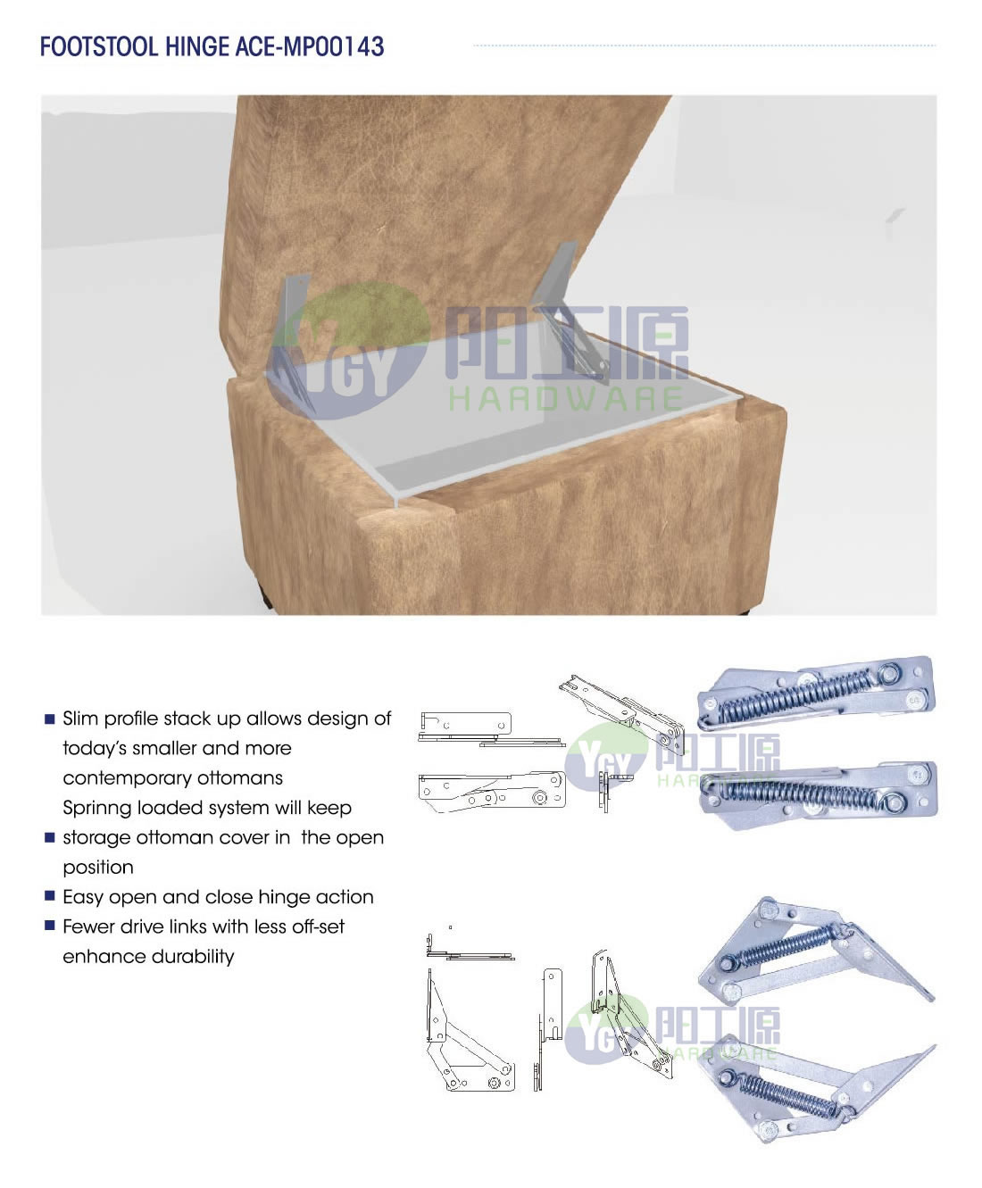 F ootstool Hinge ACE-MP00143