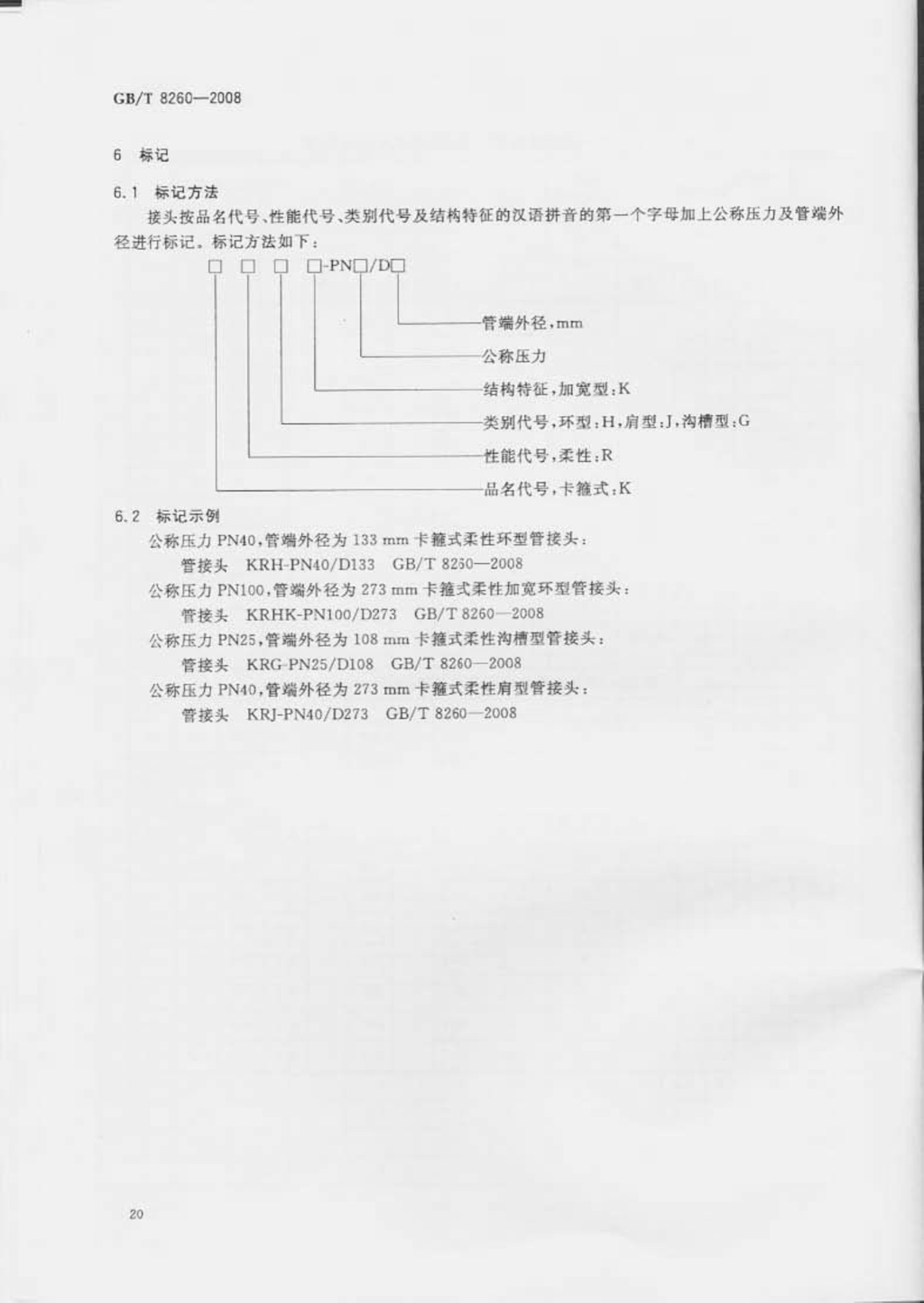 GBT8259-2008卡箍式柔性管接头技术条件