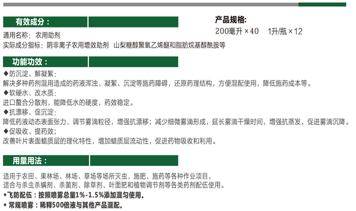 配碧加抗凝絮混配专用助剂