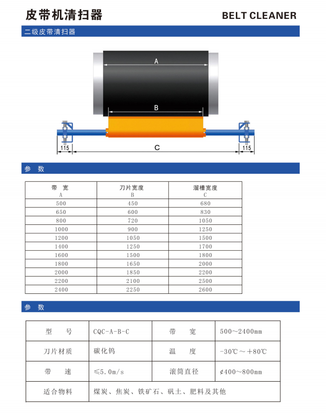 二级皮带清扫器