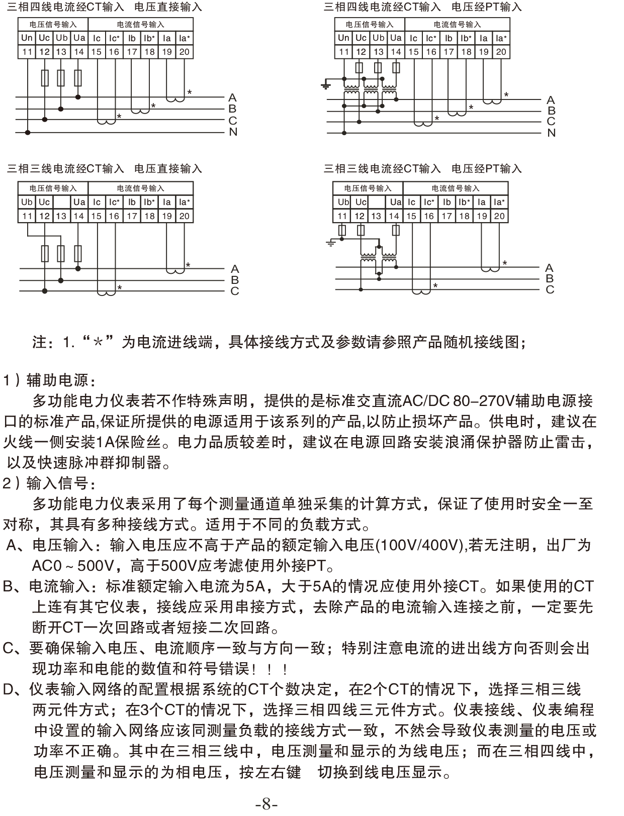 三相电流表