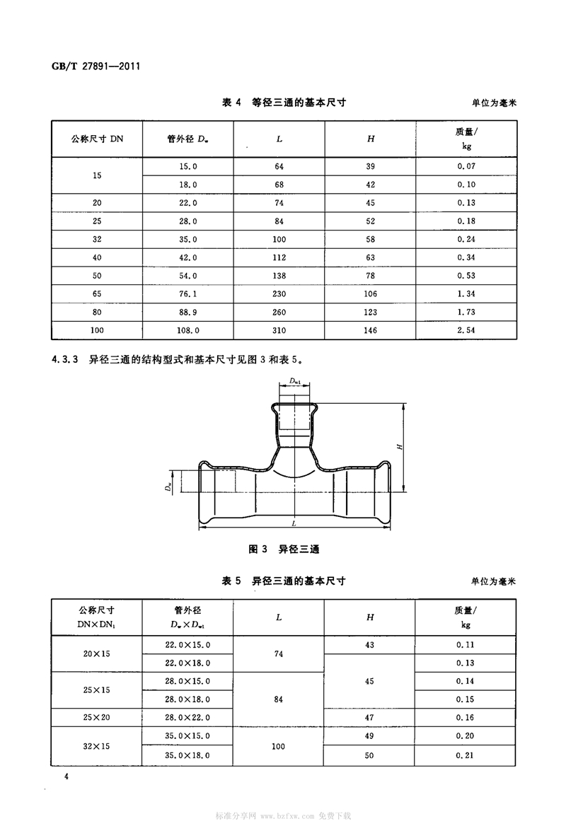 GB T27891-2011《碳钢卡压式管件》