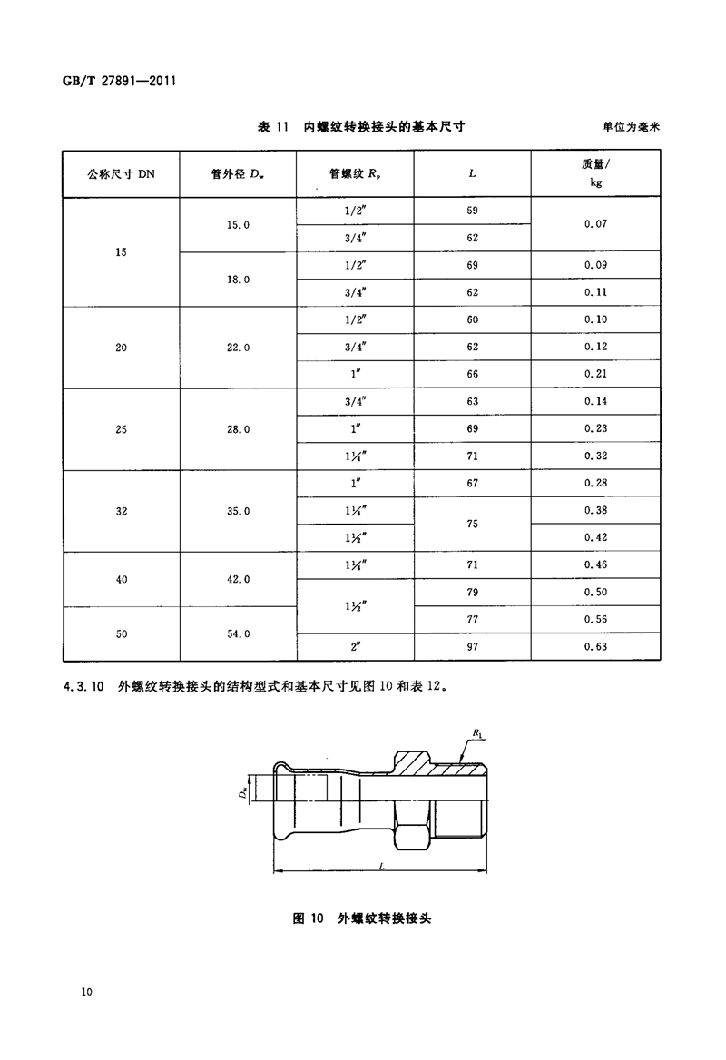 GB T27891-2011《碳钢卡压式管件》
