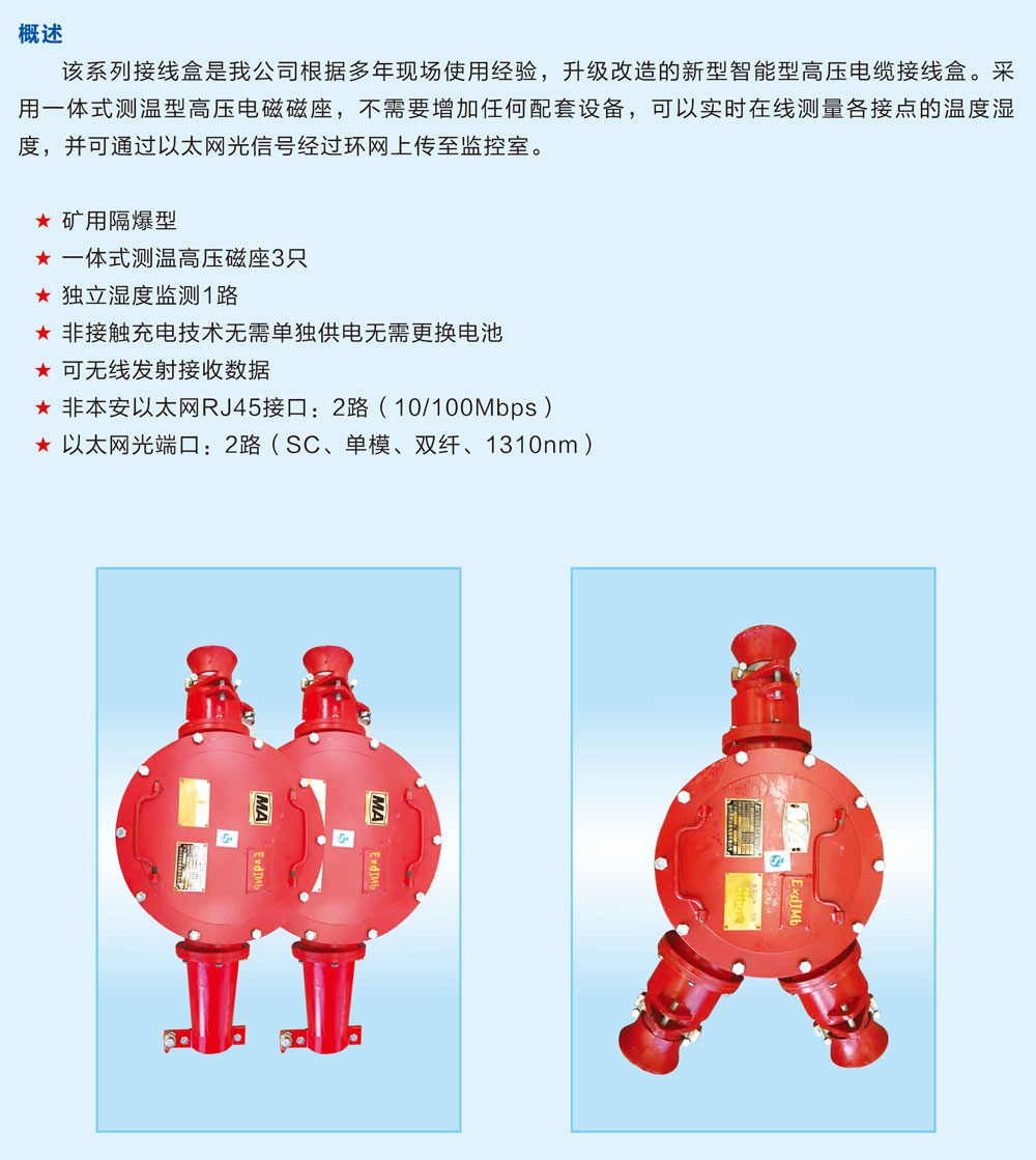 BHG系列 智能型煤礦用隔爆型高壓電纜接線盒