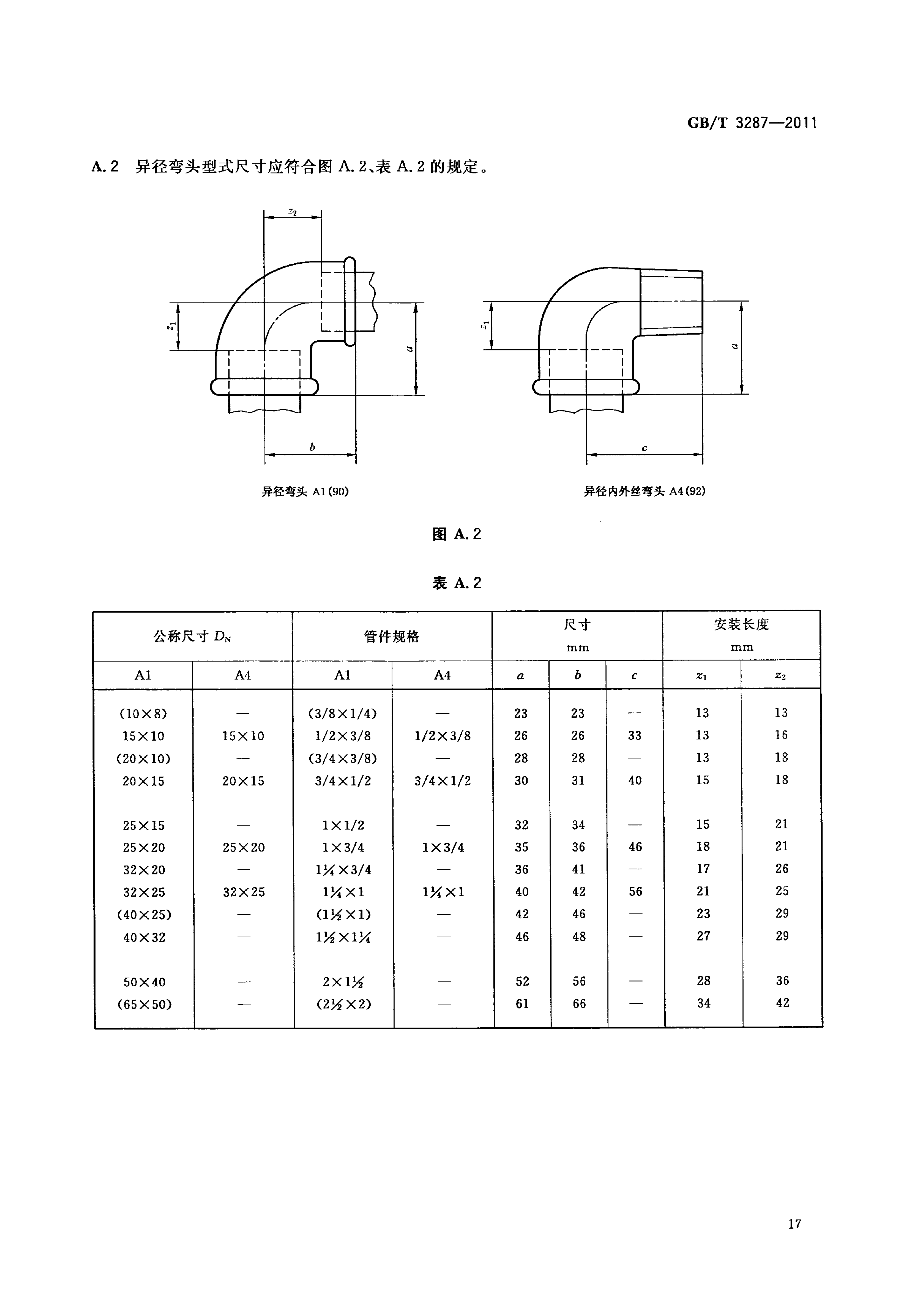 GBT3287-2011可锻铸铁管路连接件