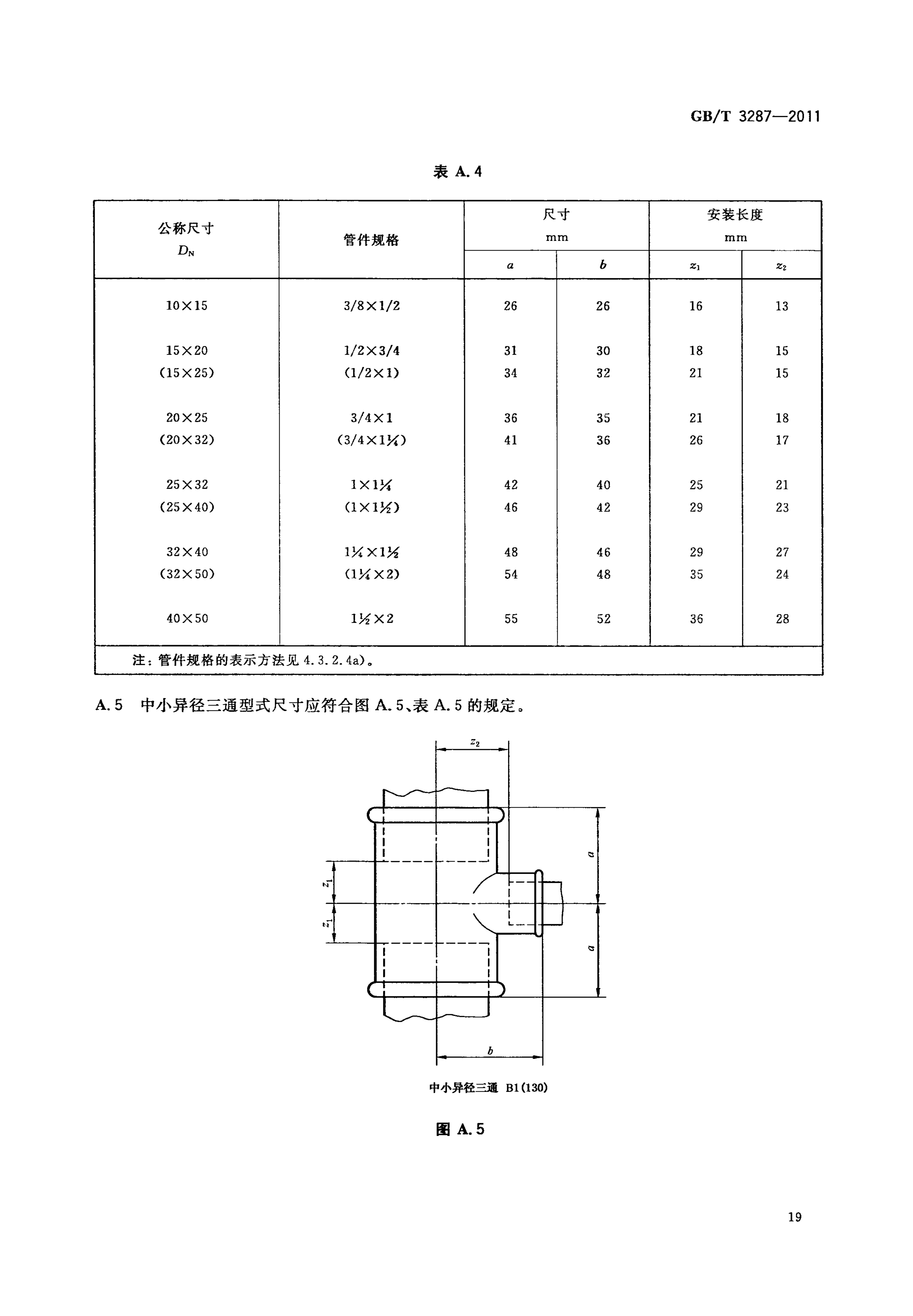 GBT3287-2011可锻铸铁管路连接件