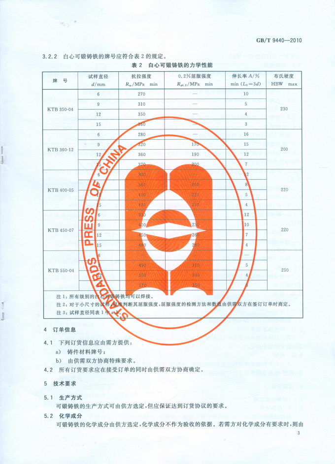 GBT9440-2010可锻铸铁件
