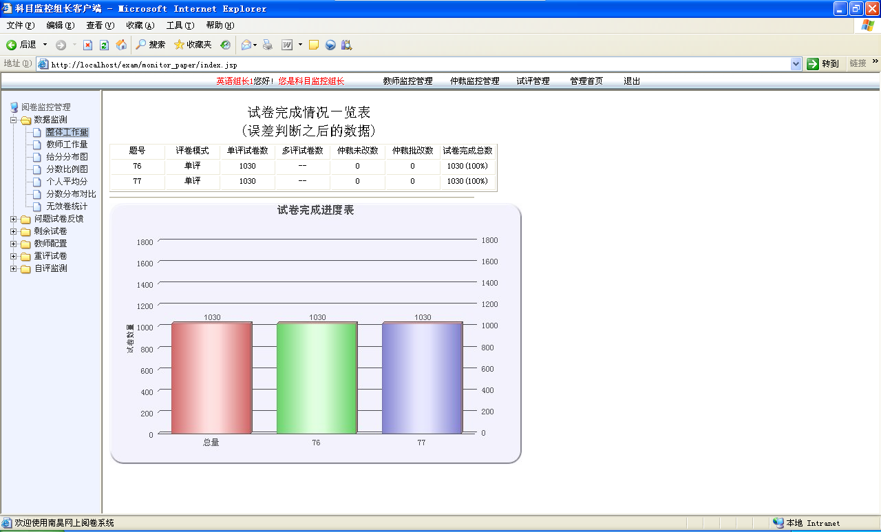 康保县智能阅卷系统