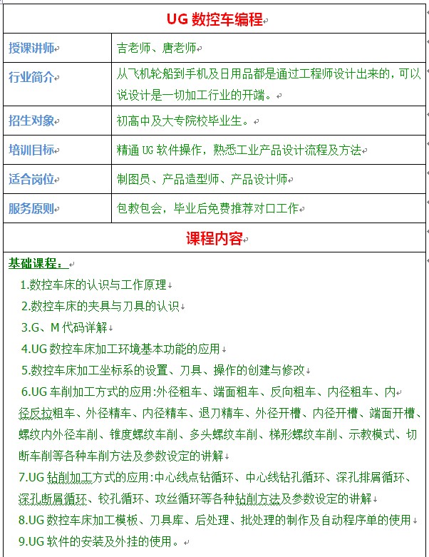 UG数控车编程