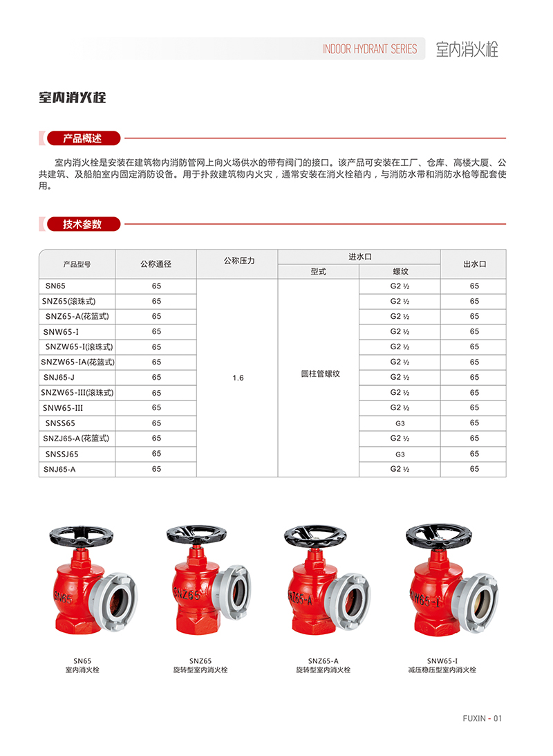 SNSS65双阀双出口型室内消火栓