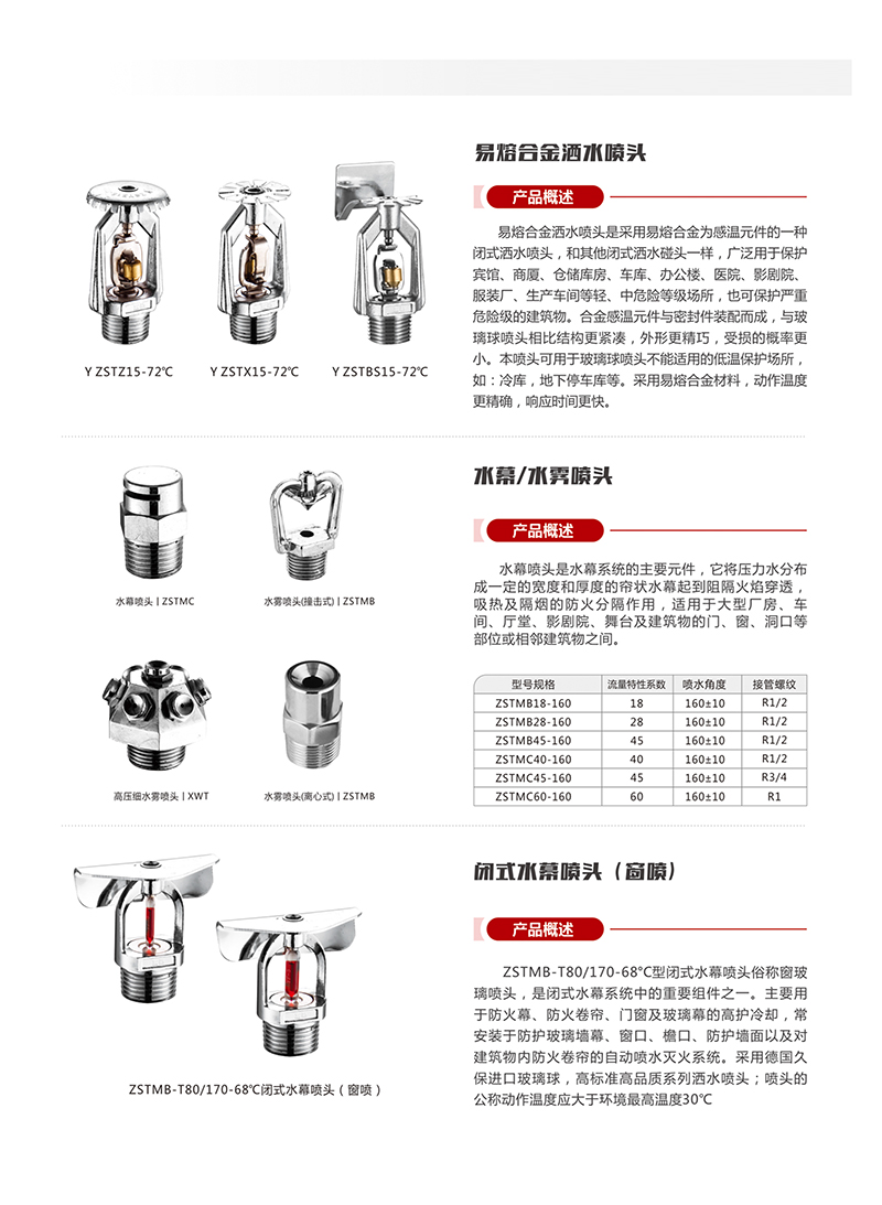 ZSTMB-T80/170-68°C闭式水幕喷头(窗喷)