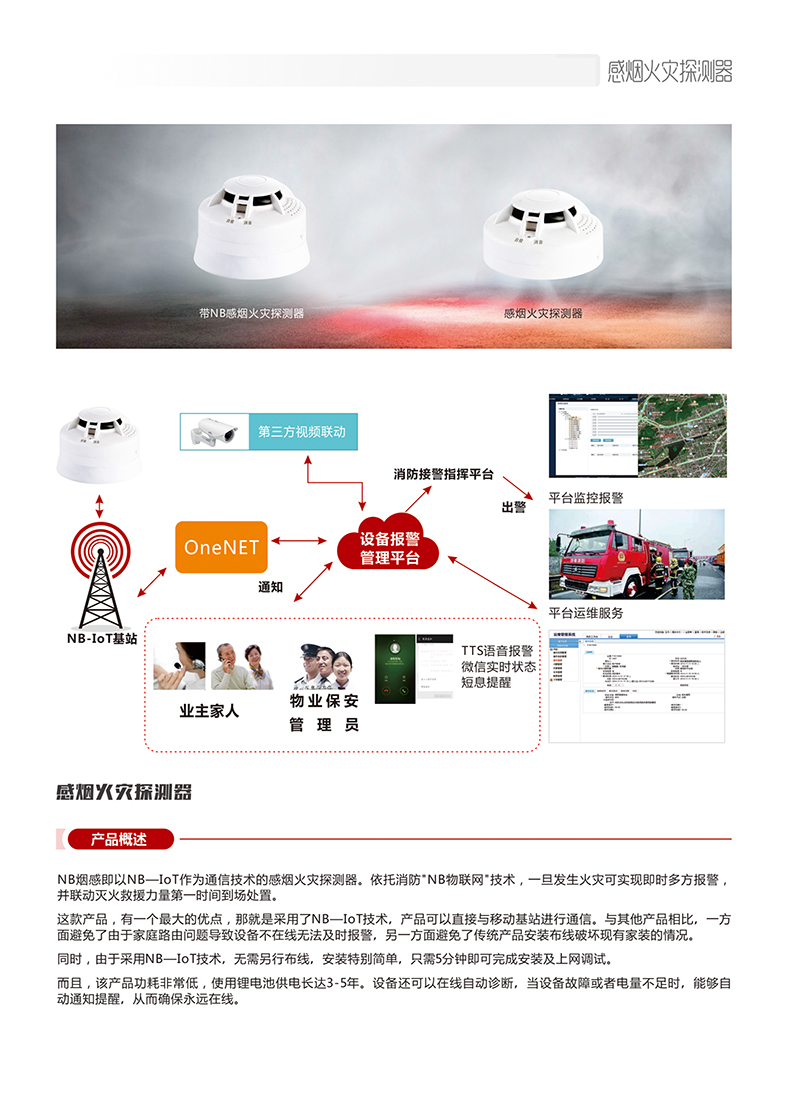 帶NB感煙火災(zāi)探測(cè)器