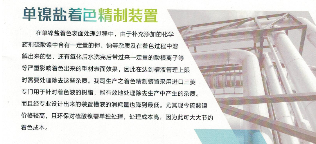 單鎳鹽著色精制裝置