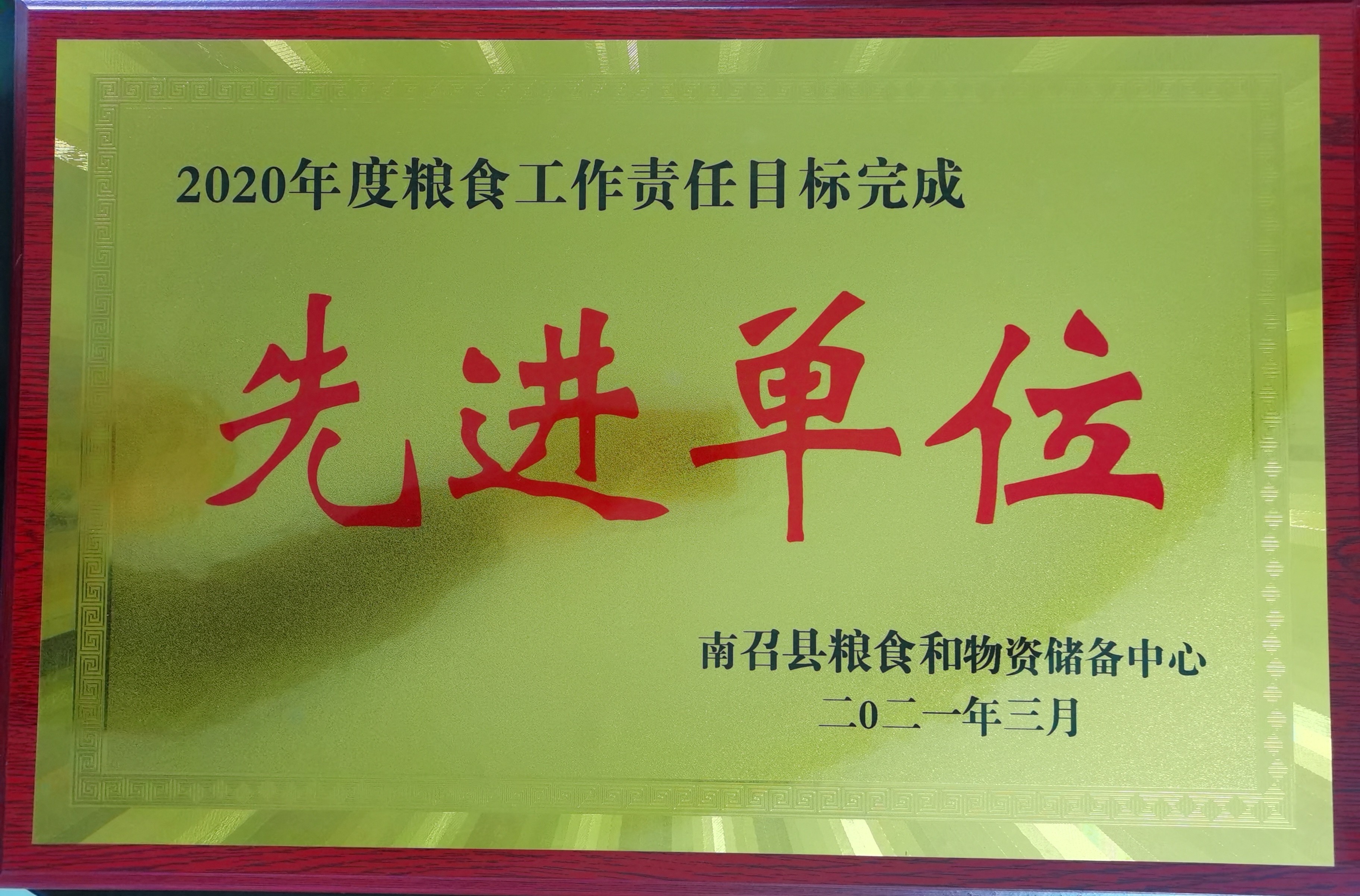 2021年糧食先進(jìn)單位