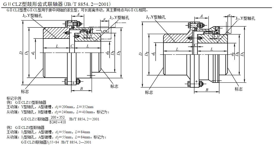 鼓形齿式联轴器（GIICL、GIICLZ、WGP）