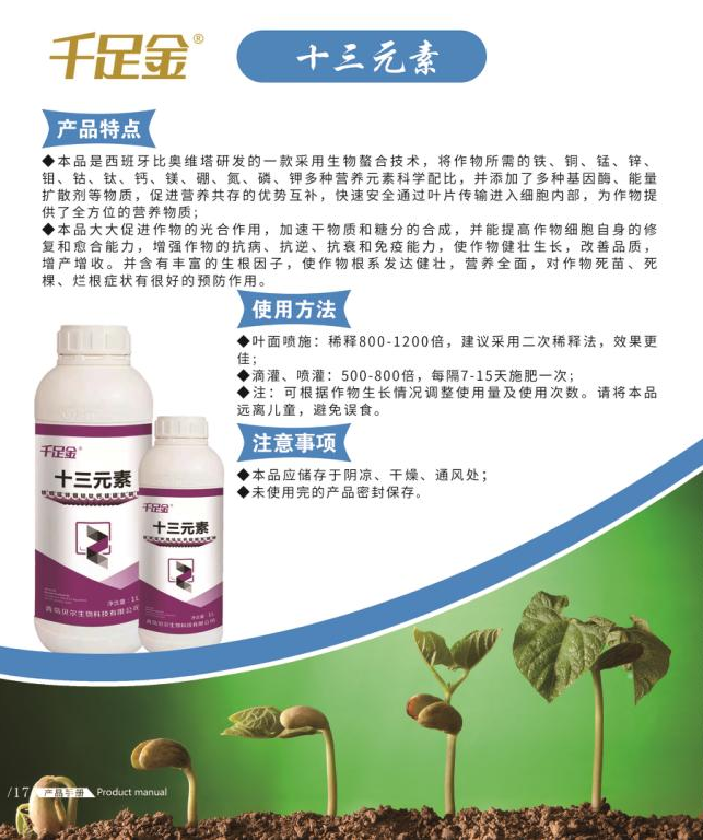 千足金十三元素