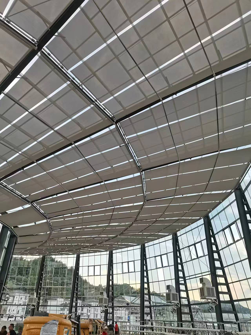 湖北恩施现代农业展示厅1700平方遮阳帘项目