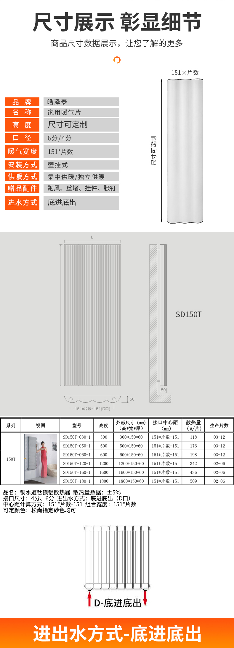 家用钛镁铝合金散热器