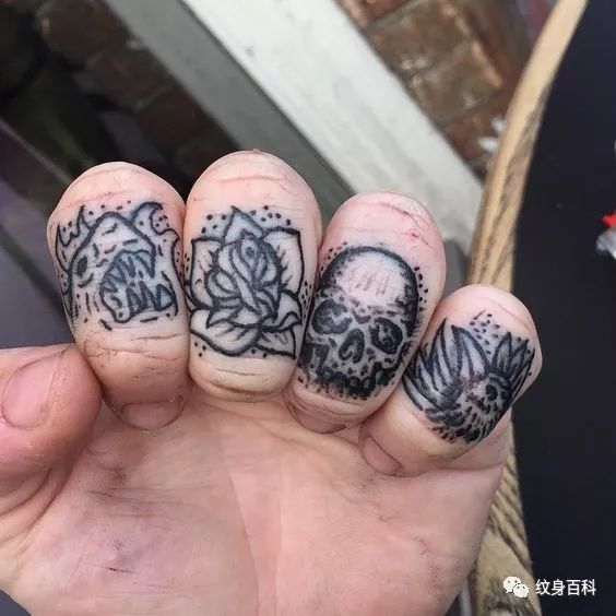 纹在手指上的纹身图案 霸气
