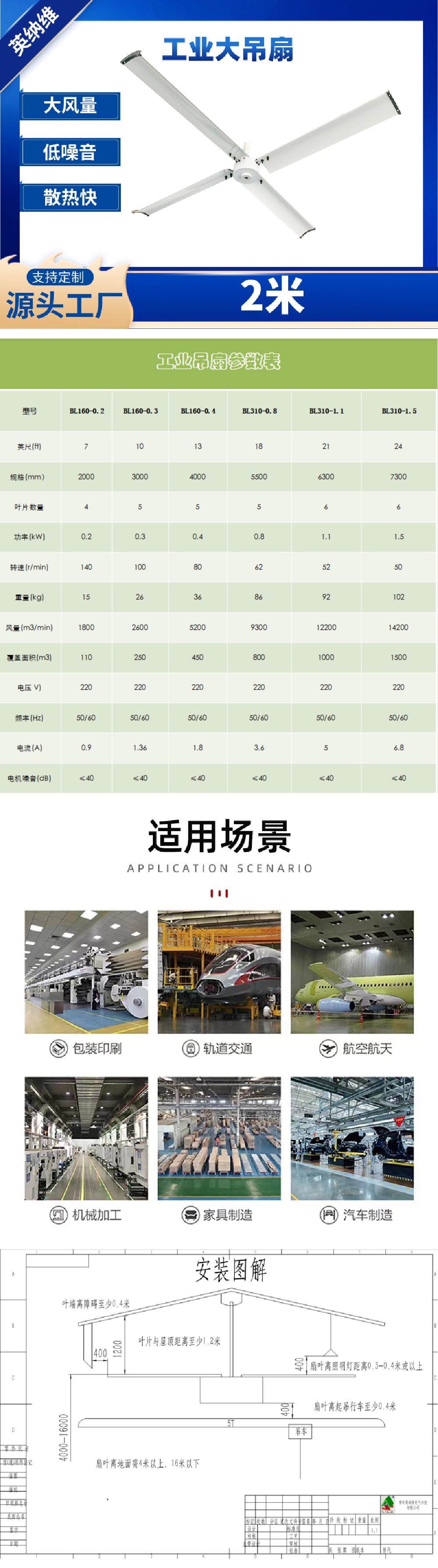2米吊扇