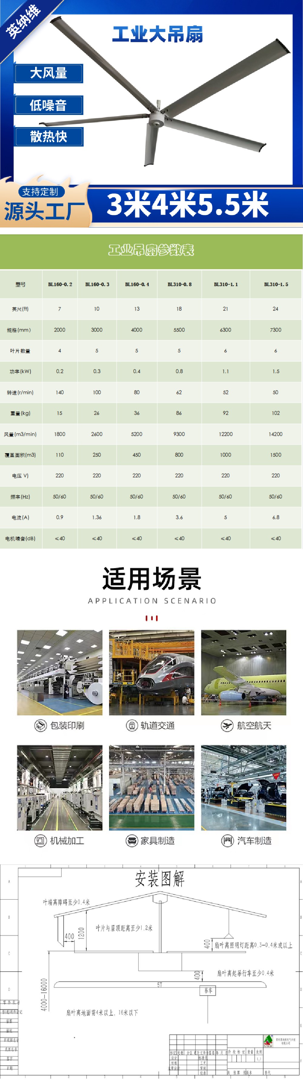 3米吊扇