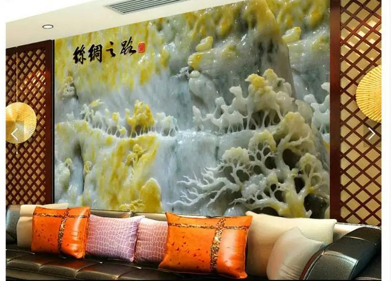 仿玉背景墙