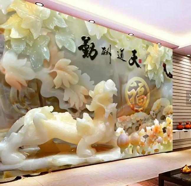 仿玉背景墙