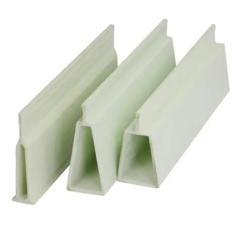 High Strength Pultruded Composite Fiberglass Slat Flooring Special-shaped FRP Support Beam