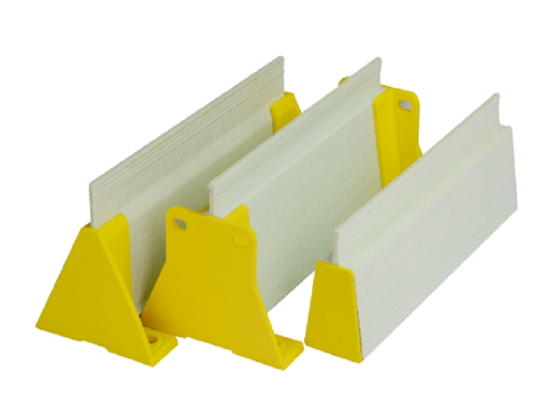 Specially shaped fiberglass support