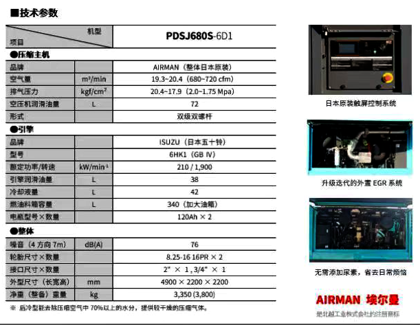 埃尔曼PDSJ680S空压机