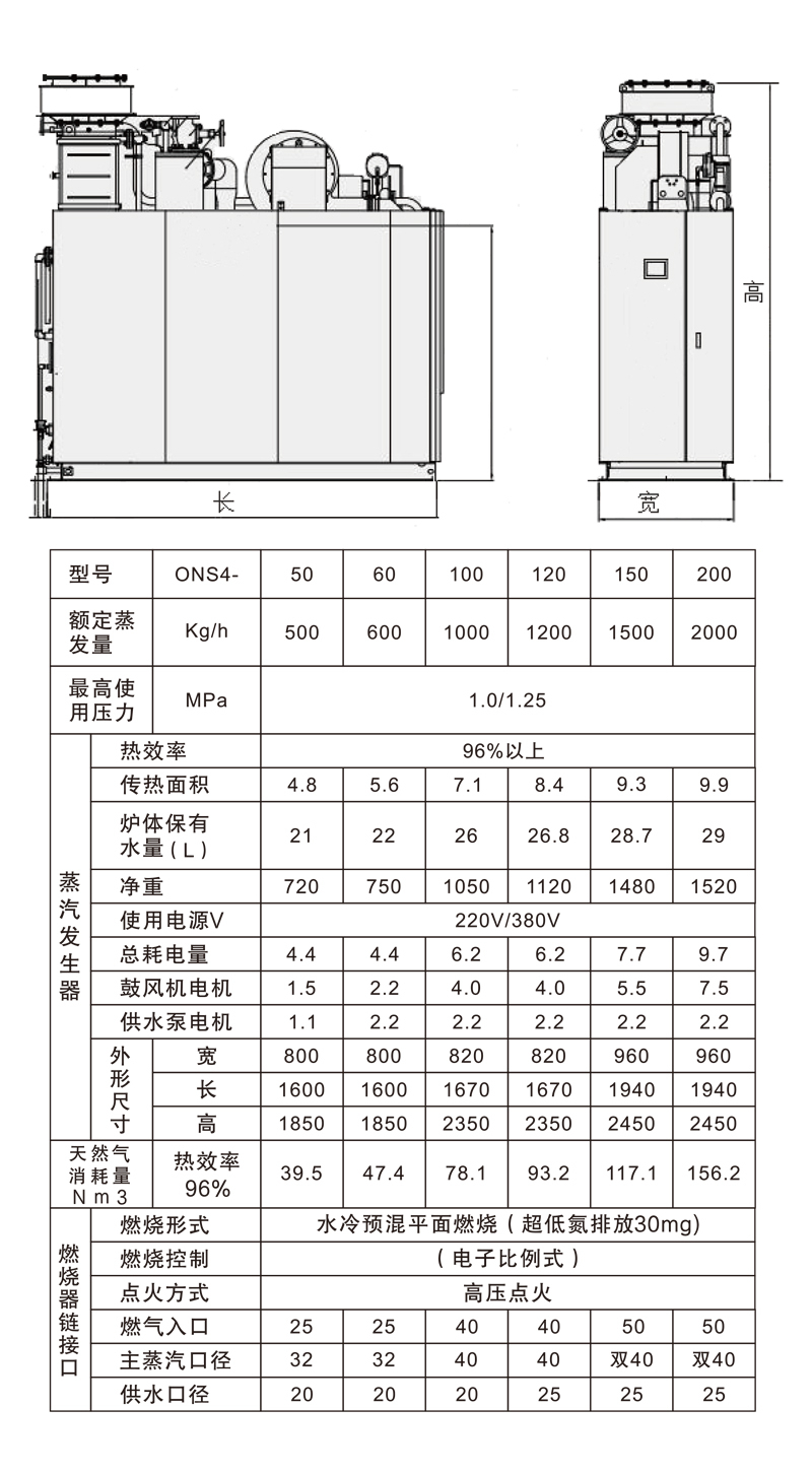 全预混超低氮冷凝贯流模块蒸汽发生器