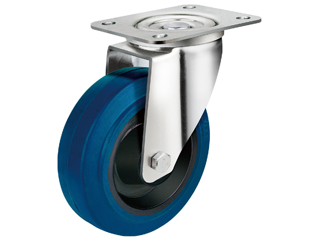 European style industrial plastic core elastic rubber wheel