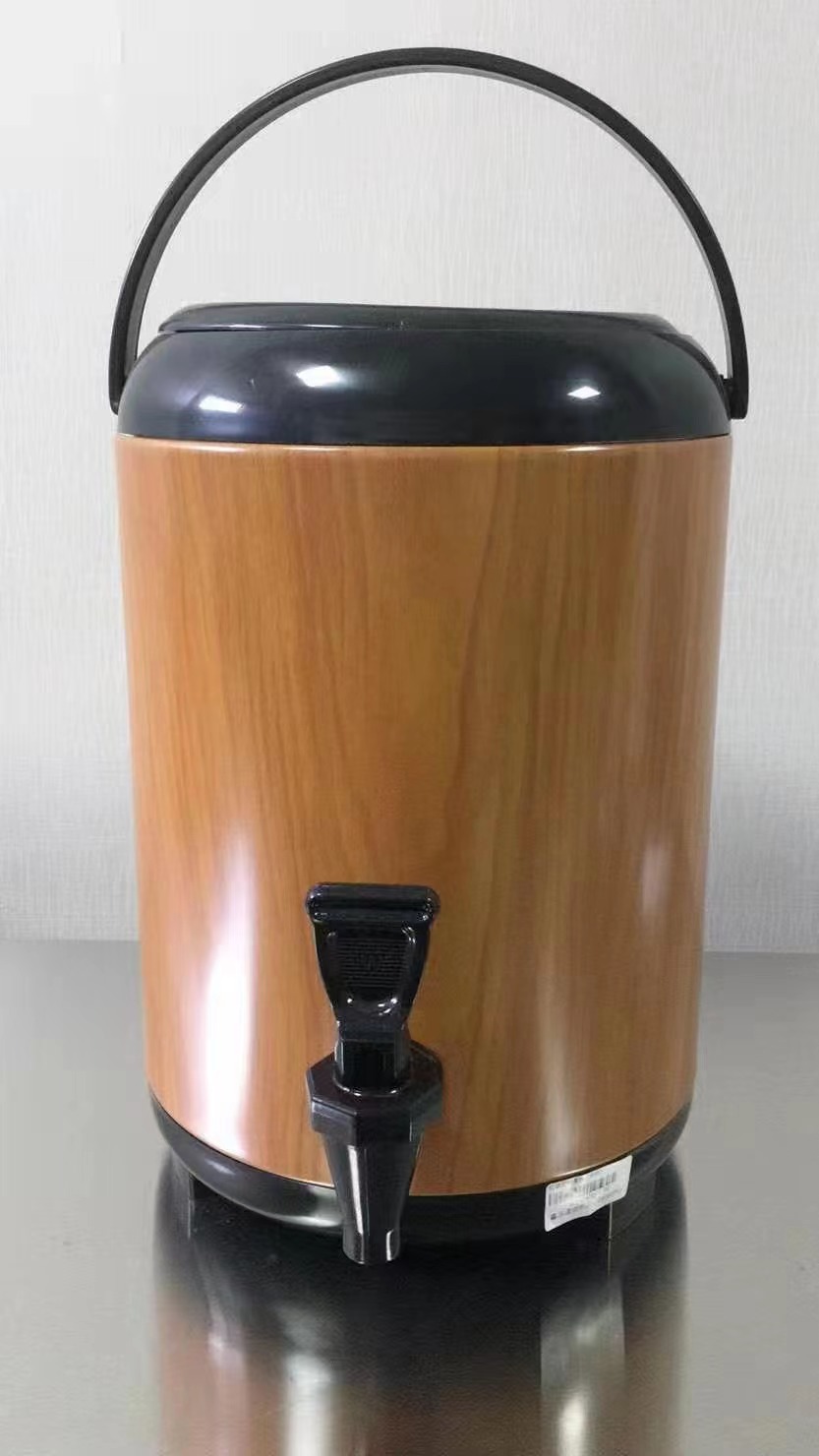 木纹奶茶桶