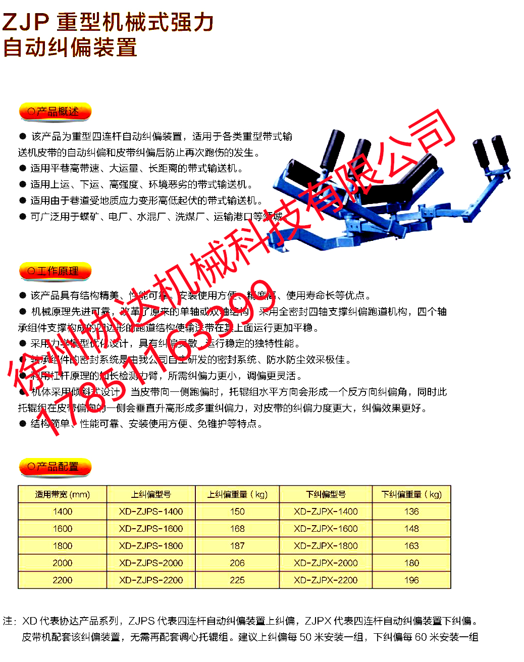 ZJP重型機(jī)械式強(qiáng)力自動(dòng)糾偏裝置