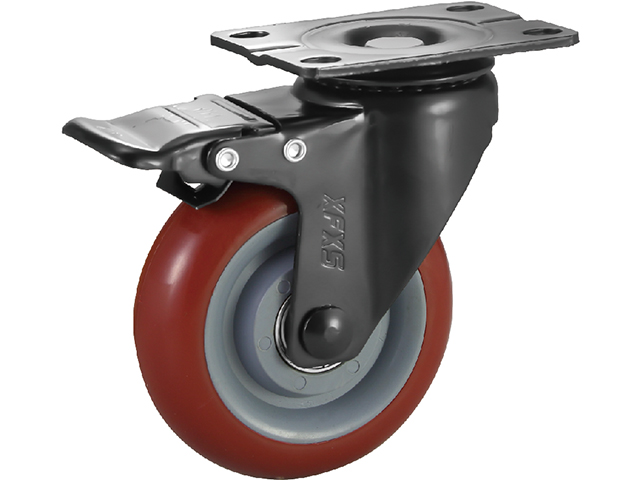 American style medium-sized electrophoretic plastic core polyurethane wheel