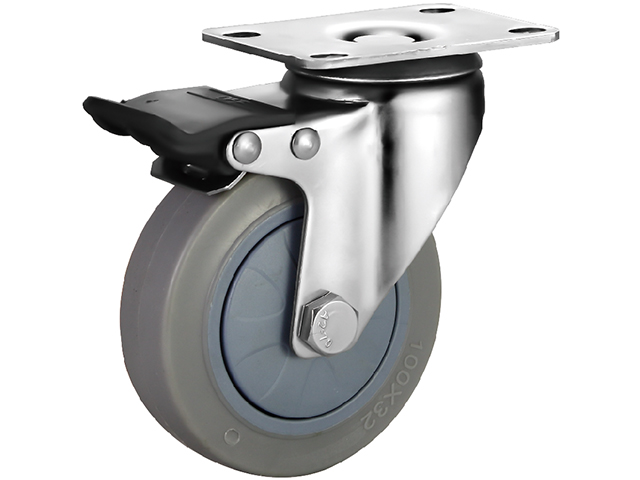 American style medium-sized stainless steel super artificial rubber wheel