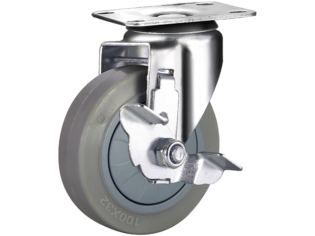American style medium-sized stainless steel super artificial rubber wheel
