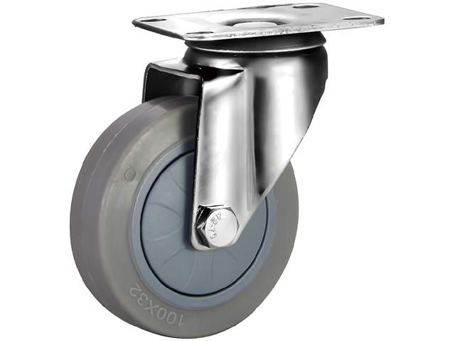 American style medium-sized stainless steel super artificial rubber wheel