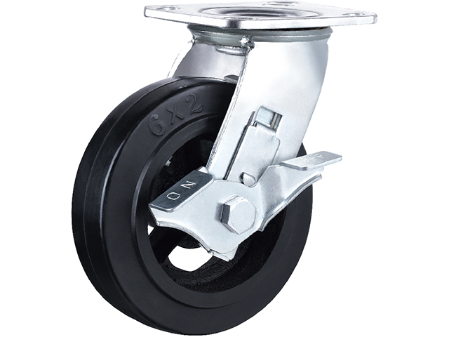 American heavy-duty iron core black rubber wheels