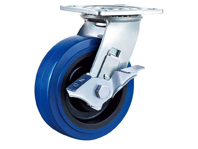 American heavy-duty plastic core elastic rubber wheel