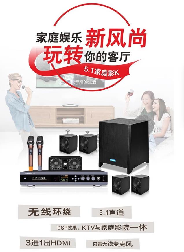 ZONGSON众声5.1影K音响家庭影院音响H系列