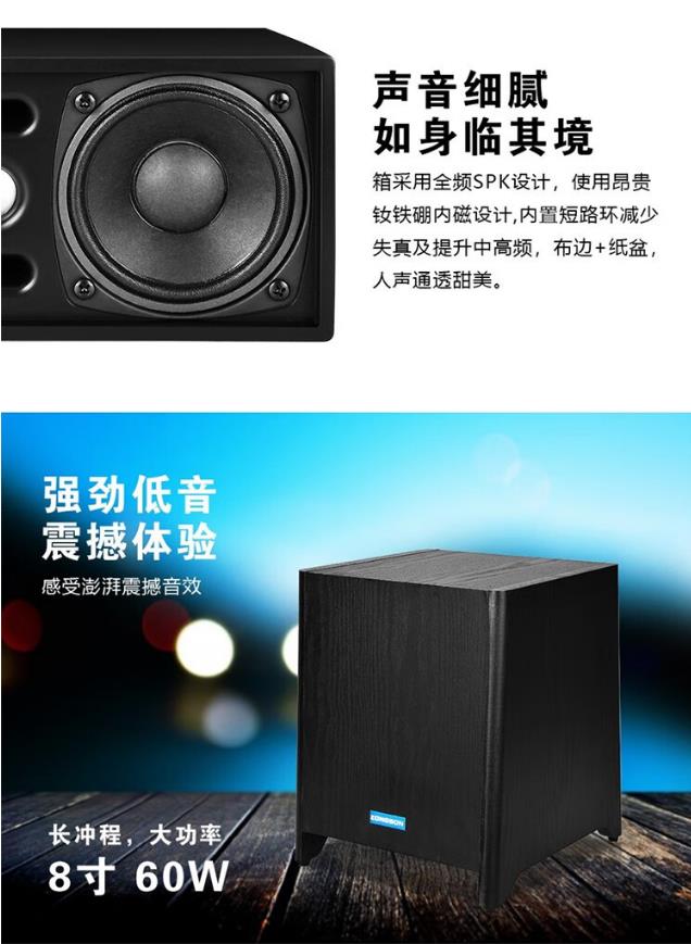 ZONGSON众声5.1影K音响家庭影院音响H系列