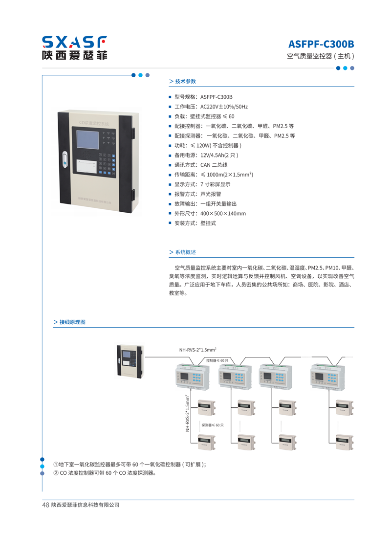 ASFPF-C300B 空气质量监控器（主机）