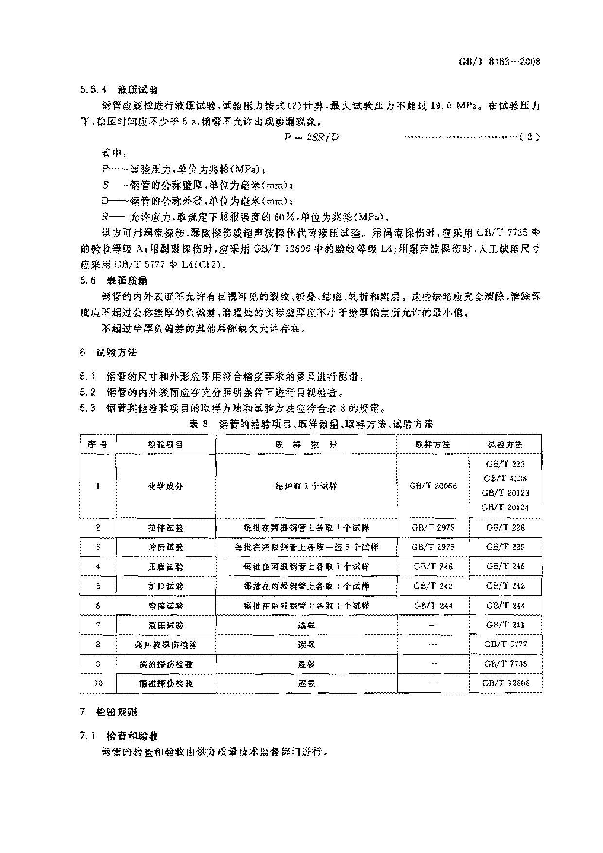 GB8163-2008輸送流體用無縫鋼管