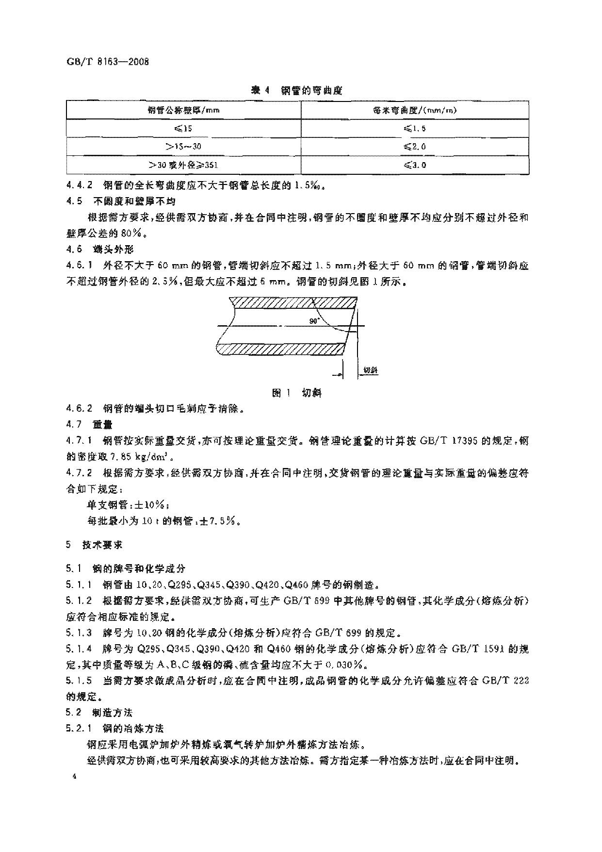 GB8163-2008輸送流體用無縫鋼管