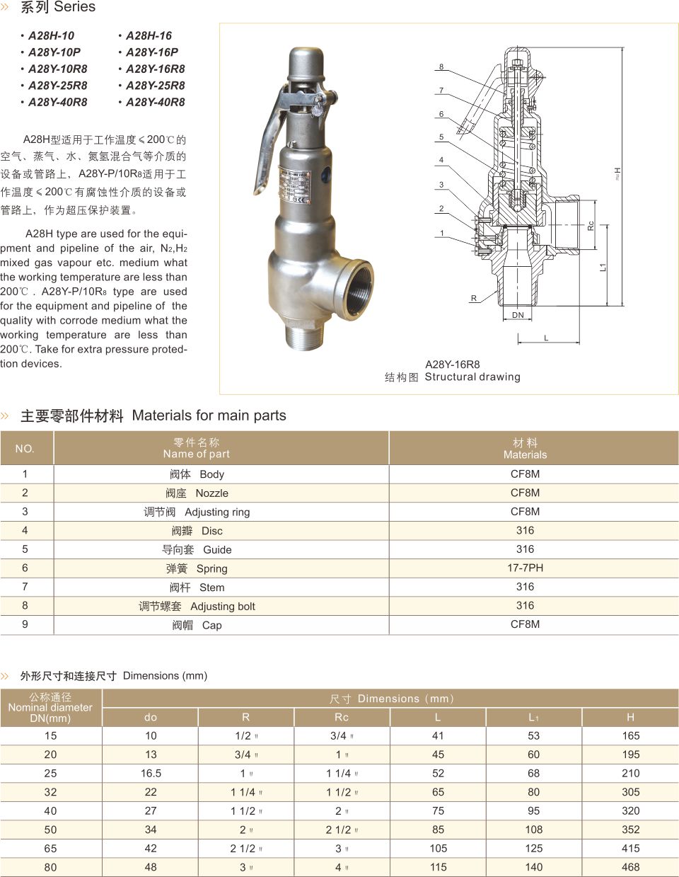 带手柄弹簧全启式安全阀